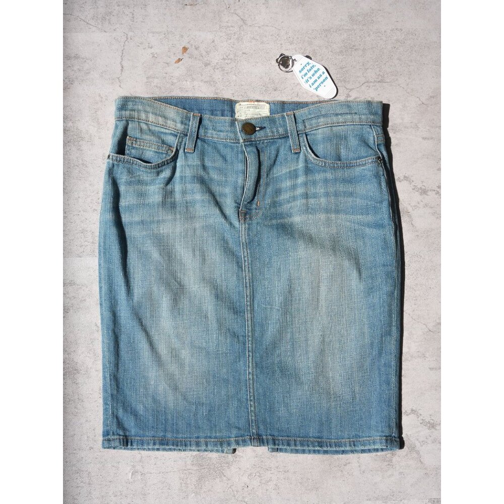 Y2k Denim Faded Skirt
